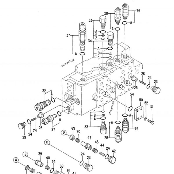 Hitachi EX300-2 Kontrol Balbula Hidraulikoa 4314749